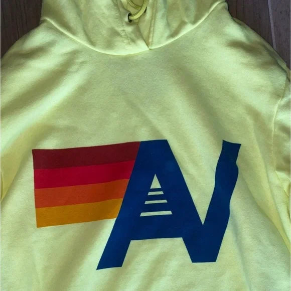 Aviator Nation Bright Neon Yellow Hoodie size Adult Large - Picture 4 of 6